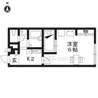 レオパレスサザンガーデン寺田?【1階】の間取り