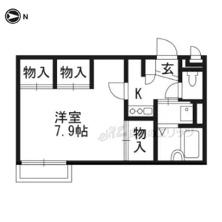 1Kの間取り画像