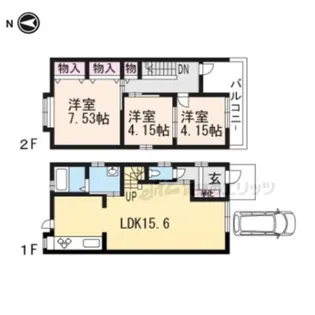 京都府京都市北区紫野東御所田町【一戸建】の間取り