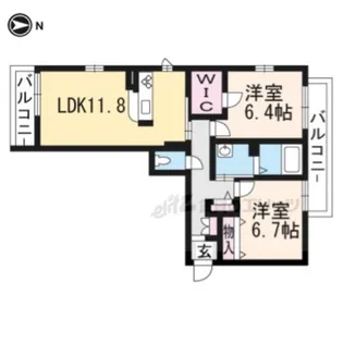 シャーメゾンアミカル【305号室】の間取り