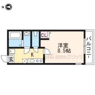 ロックブック中書島【2階】の間取り