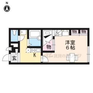 レオパレスヤングフォレストB【206号室】の間取り