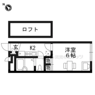 レオパレス淀コンフォート【105号室】の間取り