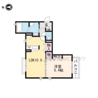 マンション茶山【201号室】の間取り