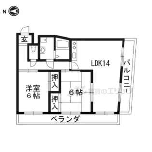 ソシエール大津【202号室】の間取り
