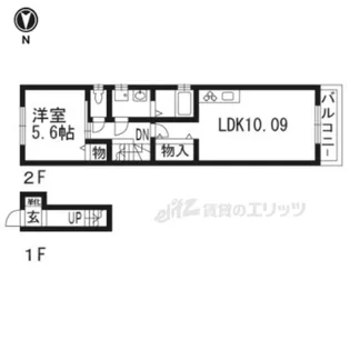 京都府京都市右京区西院西高田町【テラスハウス】の間取り