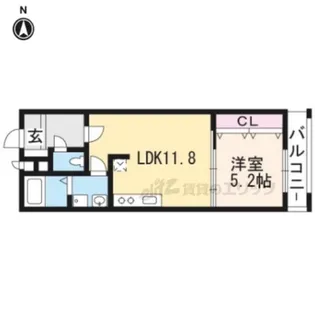 Primo 堀川東【208号室】の間取り