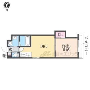 アドバンス京都西院パルティーレ【107号室】の間取り