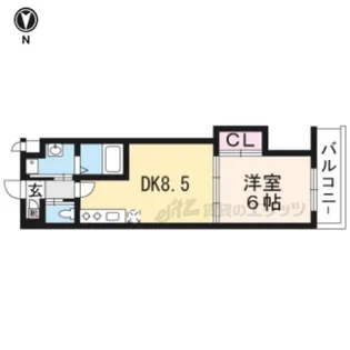 アドバンス京都西院パルティーレ【308号室】の間取り