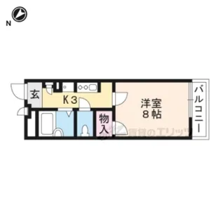 レオパレスルーチェ笠山【204号室】の間取り