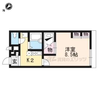 レオパレスアミーゴ【107号室】の間取り