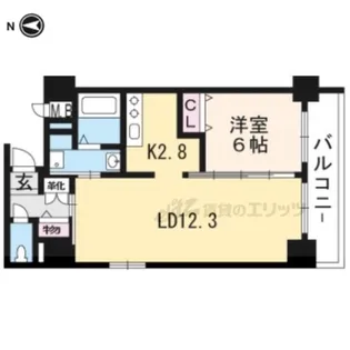 サンクチュアリ二条城?【703号室】の間取り