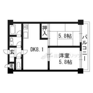 ライオンズマンション堀川【1103号室】の間取り
