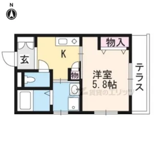 セトル浄土寺【103号室】の間取り