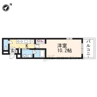 EXCEED御所北【2-A号室】の間取り