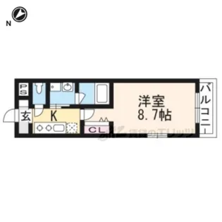 EXCEED御所北【4-C号室】の間取り