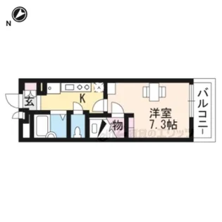 レオパレス若葉【202号室】の間取り