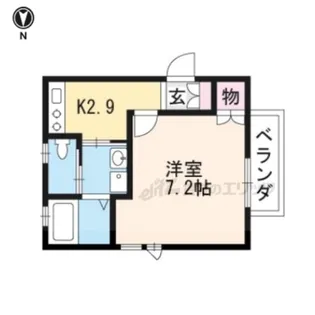 メゾン元田中【201号室】の間取り