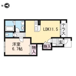 SUNBRIDGE KARASAKI【1階】の間取り