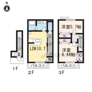 レイクパレット【2階】の間取り