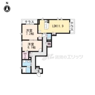 シャーメゾン大樹【201号室】の間取り