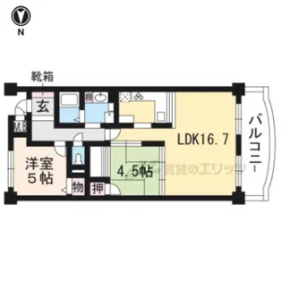 シャルマンコーポ新田辺430【430号室】の間取り