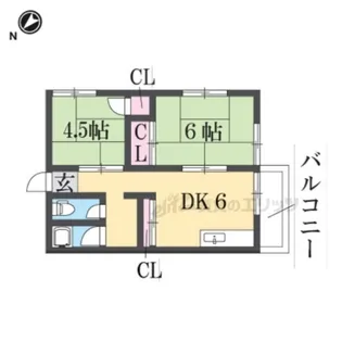マンションシズカD棟【O号室】の間取り