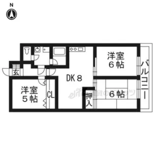 ルミエール西京極【6階】の間取り
