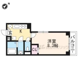 NOBLE妙心寺【102号室】の間取り