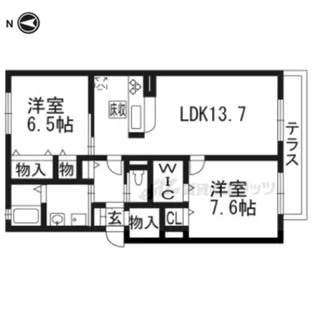 シャーメゾンマイアサウラ【103号室】の間取り