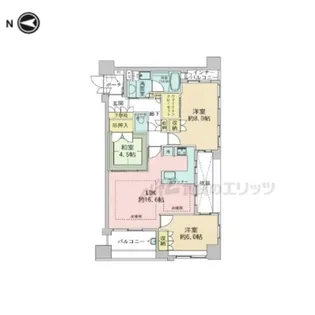 アスティミア御池東洞院通【402号室】の間取り