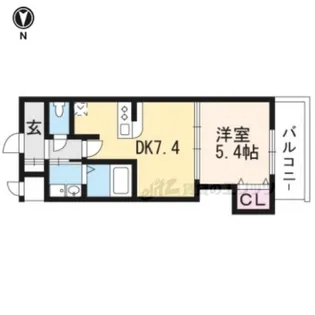 LUXE中書島【4階】の間取り