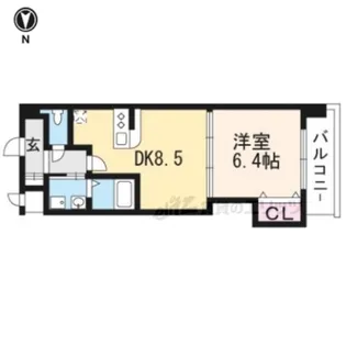 LUXE中書島【208号室】の間取り