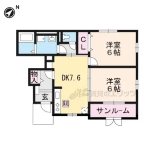 グレイスフル シャンティ【1階】の間取り