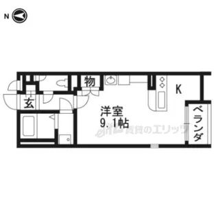 レオネクストヒルズ【206号室】の間取り