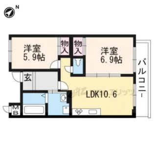 サン・グリーン・ハウス【213号室】の間取り