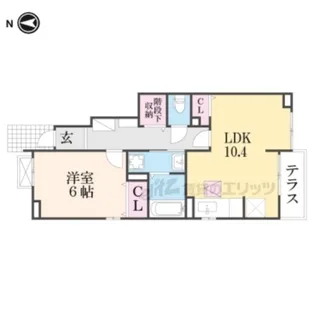 めぞん北山【1階】の間取り