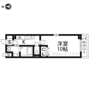 シティハウス都【2階】の間取り