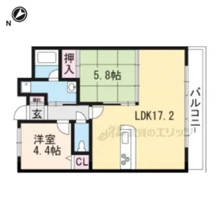 ルミエール・ウエスト【305号室】の間取り