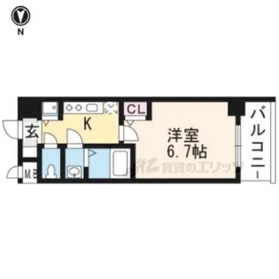 サムティ京都西大路【306号室】の間取り