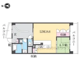 京都ロジュマン島町A棟【2階】の間取り