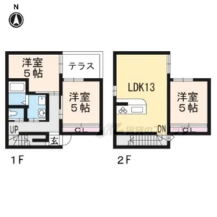 滋賀県大津市美崎町【一戸建】の間取り