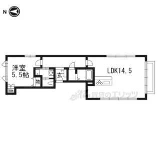 シャトレ太秦【4階号室】の間取り
