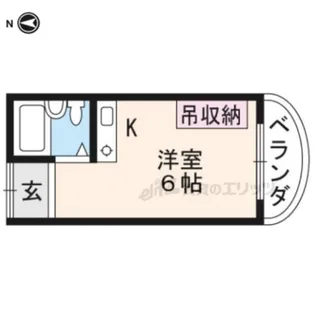 衣笠シングルライフマンション【403号室】の間取り