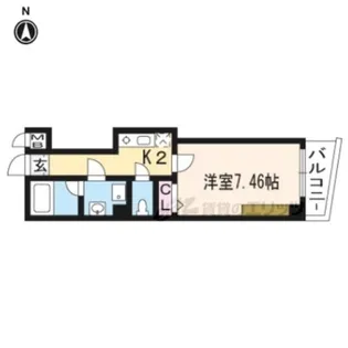 エリッツ四条河原町ビル【502号室】の間取り