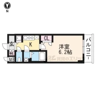 プレサンス京都四条烏丸響【0507号室】の間取り