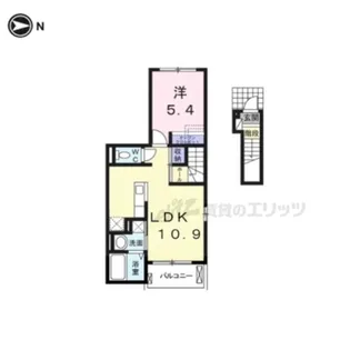 1LDKの間取り画像