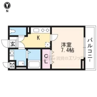 ティープラント朝日【203号室】の間取り