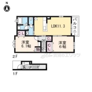 ウェステン ドルフ?【2階】の間取り