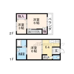 京都府京都市伏見区深草大亀谷内膳町【一戸建】の間取り